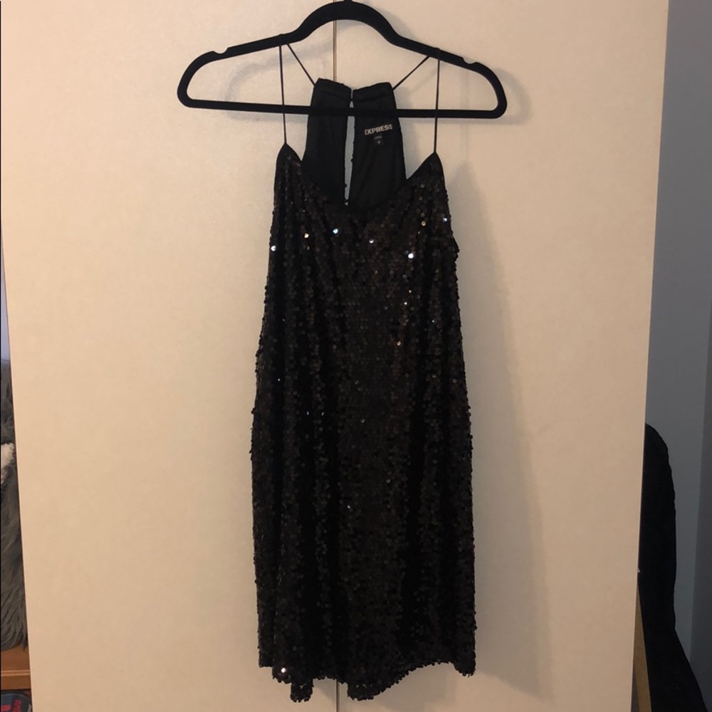 Express Black Sequin Mini